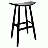 Tabouret de bar d'intérieur Kyoto en bois finition wengé