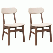 VidaXL Chaises à manger coussins 2 pcs marron bois massif caoutchouc Modèle Orion Master Évasion - 4102435