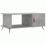 VidaXL Table basse gris béton 90x50x40 cm bois d'ingénierie Modèle Flex Studio - 829464