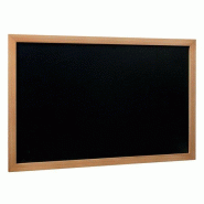 Ardoise murale cadre teck 40x60 cm - résistante aux rayures et UV - usage intérieur et extérieur