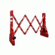 Barrière extensible pliable de chantier à rangement intégré