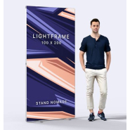 Cadre aluminium autoportant 100x200cm - LIGHTFRAME 100 Cadre aluminium autoportant 100x200cm - LIGHTFRAME 100