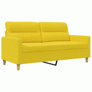 Canapé à 2 places Jaune clair 140 cm Tissu Modèle Aero Loft - 8721012139664