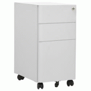 Décoshop26 - Caissons à tiroirs meuble de bureau sur roulettes avec 3 tiroirs 30 x 45 x 59 cm acier gris DEC024575 - gris 3000254779933 Décoshop26 - Caissons à tiroirs meuble de bureau sur roulettes avec 3 tiroirs 30 x 45 x 59 cm acier gris DEC024575 - gris 3000254779933