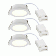 Nordlux Spot encastré Olea 3-Kit Matière plastique Blanc, H.3  IP65  LEDModule /  Intérieur - blanc 5704924023248