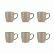 Novastyl - Lot 6 Mugs Arita 38cl En Gres Gris - gris Grès 3256391039984 Novastyl - Lot 6 Mugs Arita 38cl En Gres Gris - gris Grès 3256391039984