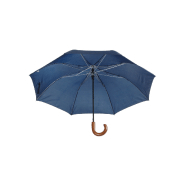 Parapluie pliable avec poignée bois.