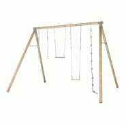 Portique oliver pour ado - bois - hors tout 11,85m² - 4 agrès Portique oliver pour ado - bois - hors tout 11,85m² - 4 agrès