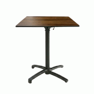 Table pliable 59x59 cm plateau compact modèle table orciere compact pied t-one - tigaone - 3701680324680