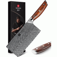 XinZuo - Couperet Damas (couteau de chef chinois) - Série B27 Yi - multicolore B27-DC