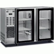 Arrière-bar réfrigéré inox 2 portes vitrées battantes température +... - PFGB125PVI