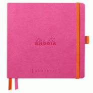 Carnet souple Goalbook Rhodiarama fuchsia A5, 240p./120 feuilles ivoire 90 g/m², dot grid - violet 117809C