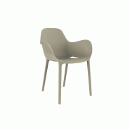 Chaise avec accoudoirs SABINAS  - écru