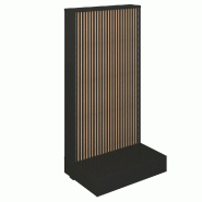Gondole simple face Vertigo T01 MDF naturel et noir 64x44x125cm