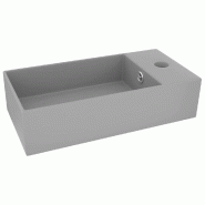Helloshop26 - Lavabo de salle de bain avec trop-plein céramique 48 x 25 cm gris clair 02_0002735 - gris 3000102341534