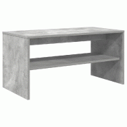 Helloshop26 - Meuble TV polyvalent table basse 80 x 40 x 40 cm design moderne avec rangement en bois d'ingénierie gris ciment 02_0051231 - gris Bois