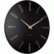 Horloge murale en métal Esmerado 60 cm noir Karlsson - noir 8714302770869 Horloge murale en métal Esmerado 60 cm noir Karlsson - noir 8714302770869