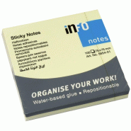 INFONOTES Bloc-notes adhésif jaune (1 unité - 5 x 7,5 cm) - 4011169510305