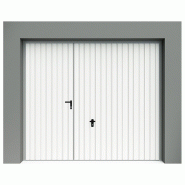 Porte de garage basculante / débordante / en acier / avec portillon / avec rail de guidage / 240 x 200 cm_1