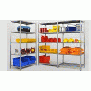 Rayonnage galvanisé à tablettes tubulaires pour charges légères Rayonnage galvanisé à tablettes tubulaires pour charges légères