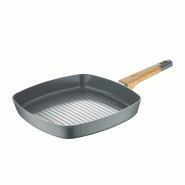 San Ignacio Earth Grey - Poêle grill en aluminium compatible induction 28x28 cm - aluminium Q5156