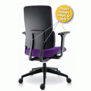 Siège de bureau Wi max avec renfort lombaires - Sokoa - Noir, Réglable 3D, Non, Sol dur_0