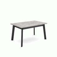 SKRAUT HOME Table à manger, 140, Pour 6 personnes, Pieds en bois, Ciment - gris Bois manufacturé 400_19
