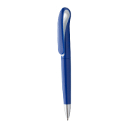 Stylo à bille Trendy en plastique - corps poli coloré et embout argenté - encre bleue Stylo à bille Trendy en plastique - corps poli coloré et embout argenté - encre bleue