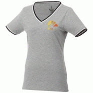 T-shirt maille piquée manches courtes femme Elbert - col V - 100% coton - 180 g/m² - 38027965 T-shirt maille piquée manches courtes femme Elbert - col V - 100% coton - 180 g/m² - 38027965