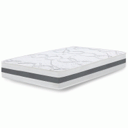 The White Stone Matelas Simple XL 130x175 Carbone orthopédique | Hauteur 16 cm | Fabriqué en Italie - blanc textile CARBONH16-130X175X16