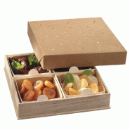 Boîte repas Modulo+couvercle fond amovible sans accessoires 26x26x5cm - par 20