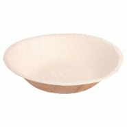 Bol en feuille de palme areca naturel pour sauces 150ml ø12cm par 500