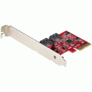 Carte PCI Express SATA 2 ports - Carte Contrôleur PCIe SATA - 6Gbps - ASM1166 SATA-Raid - Convertiss