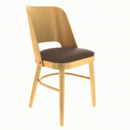 Chaise d'intérieur Colisée en hêtre et simili cuir coloris marron par 2