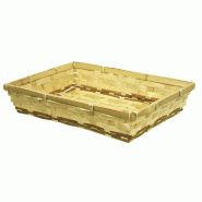Corbeille bambou tressé rectangle "Quito" 28x20x6cm-par 234
