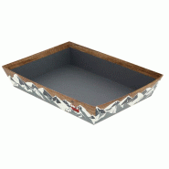 Corbeille carton rectangle Chalet 33x20 - Corbeille carton rectangle Chalet 33x20 -