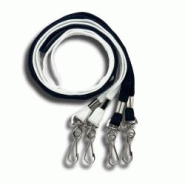 Cordon double mousqueton - Référence : IDP20D - 10 mm - Longueur 90 cm - Lot de 100