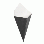 Cornet à frites The Pack carton nano micro 100g 12,8x21,7cm noir - par 1600