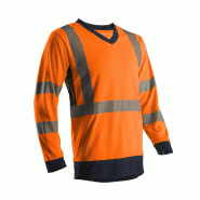 COVERGUARD T-shirt de travail manches longues haute visibilité SUNO - Orange Fluo L - 48/50 - L orange multi-matériau 5450564024403