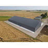 Hangar photovoltaïque asymétrique - 576 à 1 444 m²
