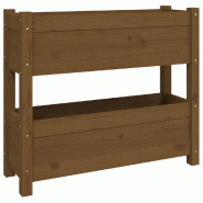 Helloshop26 - Jardinière bac lit surélevé plantes fleurs terrasse jardin 77 x 25 x 66 cm bois massif de pin marron 02_0037852 - 3000217831692 Helloshop26 - Jardinière bac lit surélevé plantes fleurs terrasse jardin 77 x 25 x 66 cm bois massif de pin marron 02_0037852 - 3000217831692