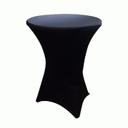 Housse pour table ronde mange debout Nimes Ø80x110cm - noire