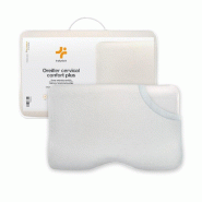 INPHYSIO Oreiller cervical CONFORT PLUS – mousse à mémoire, taie bambou – 54x33x12 cm - blanc 3760371011056