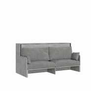 Itamoby Table d'appoint simple et lumineuse Kando avec canapé en béton gris - gris VE90SINKORSOF-CM-20