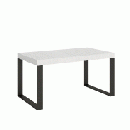 Itamoby Table Extensible 90X160/264 Cm Tecno Premium Frêne Blanc Structure Anthracite - blanc VE264TATECPRE-BF-AN