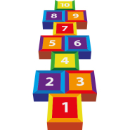 Jeu thermocollant marelle 3D de 10 cases - Dimensions 2360 x 4790 mm Jeu thermocollant marelle 3D de 10 cases - Dimensions 2360 x 4790 mm