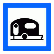 Panneau services terrain de camping pour caravanes et autocaravanes CE4b - régulièrement autorisé et classé Panneau services terrain de camping pour caravanes et autocaravanes CE4b - régulièrement autorisé et classé