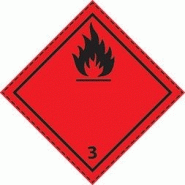Plaque-étiquette de danger, 30×30 cm, acier galva, classe 3 - 46445