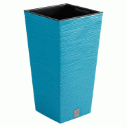 Prosperplast - Jardinière collection FURU, coloris Bleu scandinave, 34,5x34,5x66 cm, capacité 24 L - bleu plastique ZA5285