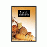 SHOWDOWN Displays Exposiciónate Cadre Clic-Clac Standard 70 x 100 cm Coins En Onglet 25 mm Noir KR70x100G25C9005 - noir aluminium KR70x100G25C9005